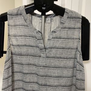 Sz S-M🇨🇦⭐️Like New Habitat Grey 💯% Linen Sleeveless Dress. PTP Approx 21”